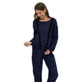 thumbnail image 3 of Sunsent Women Maternity Nursing Pajama Sets Long Sleeve Top & Pants with Pockets Breastfeeding Sleepwear Double Layer Pregnancy, 3 of 10