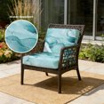 thumbnail image 2 of Outdoor Patio Cushion Covers 2 Pack Turquoise Marble Patio Chair Cushion Covers with Ties and Zipper Modern Abstract Art Waterproof Outdoor Seat Cushion Covers for Patio Furniture 22"x20", 2 of 9