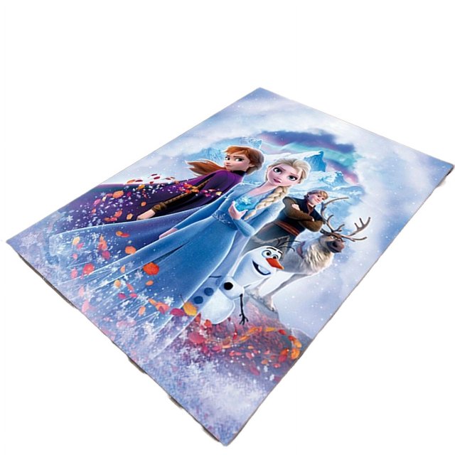 Ice And Snow World Carpet, Bedroom, Princess, Bedside, Elsa Floor Mat, Very Suitable For Living Room, Large Dining Room-QQ