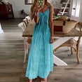 thumbnail image 2 of Vestidos de Verano con Cuello en V para las Mujeres 2025 Imprimir Vestido de Cuello Redondo sin Mangas Vestidos Largos Casuales, Ligeros Y de Moda, 2 of 7