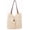 Beige, variant on Boho Crochet Summer Beach Tote Handmade Cotton Rope Macrame Knit Shoulder Bag for Women Slouchy Hobo