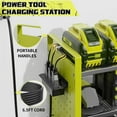 thumbnail image 4 of YUYU Power Tool Organizer with Charging Station Wall Mount, 3 Layer Expanded Heavy Duty Garage Organization, 48.8 Inch Length Garage Tool Storage, 4 Drill Slot, 16" Standard Hole, Green, 4 of 8