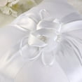 thumbnail image 3 of Milisten 1Set White Satin Wedding Ring Pillow for Bride and Ceremonial Use, 3 of 8