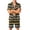 Orange, variant on Men's Summer Plaid Pajama Set with Pockets Short Sleeve Button Down Top and Shorts Sleepwear 2 Piece Loungewear