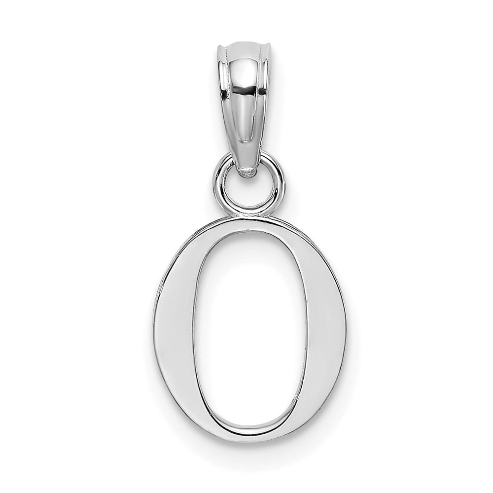 Bubble Block Initial O Pendant Black Bow Jewelry Sterling Silver Kate Collection 