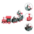 thumbnail image 2 of Wooden Snowman Christmas Train Decoration Small Train Xmas Gift for Kids (Green), 2 of 8