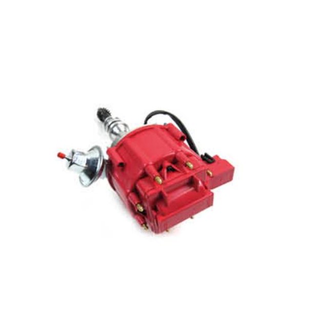 HEI Ignition Distributor Cap with 65K Coil for SBF Ford Small Block 289 302, Red