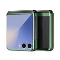 thumbnail image 2 of Dteck Case for Samsung Galaxy Z Flip 7, Crystal Transparent Electroplated Hard PC Shell, Anti-Scratch Shockproof Slim Protective Phone Cover for Samsung Z Flip 7 2025,Green, 2 of 5