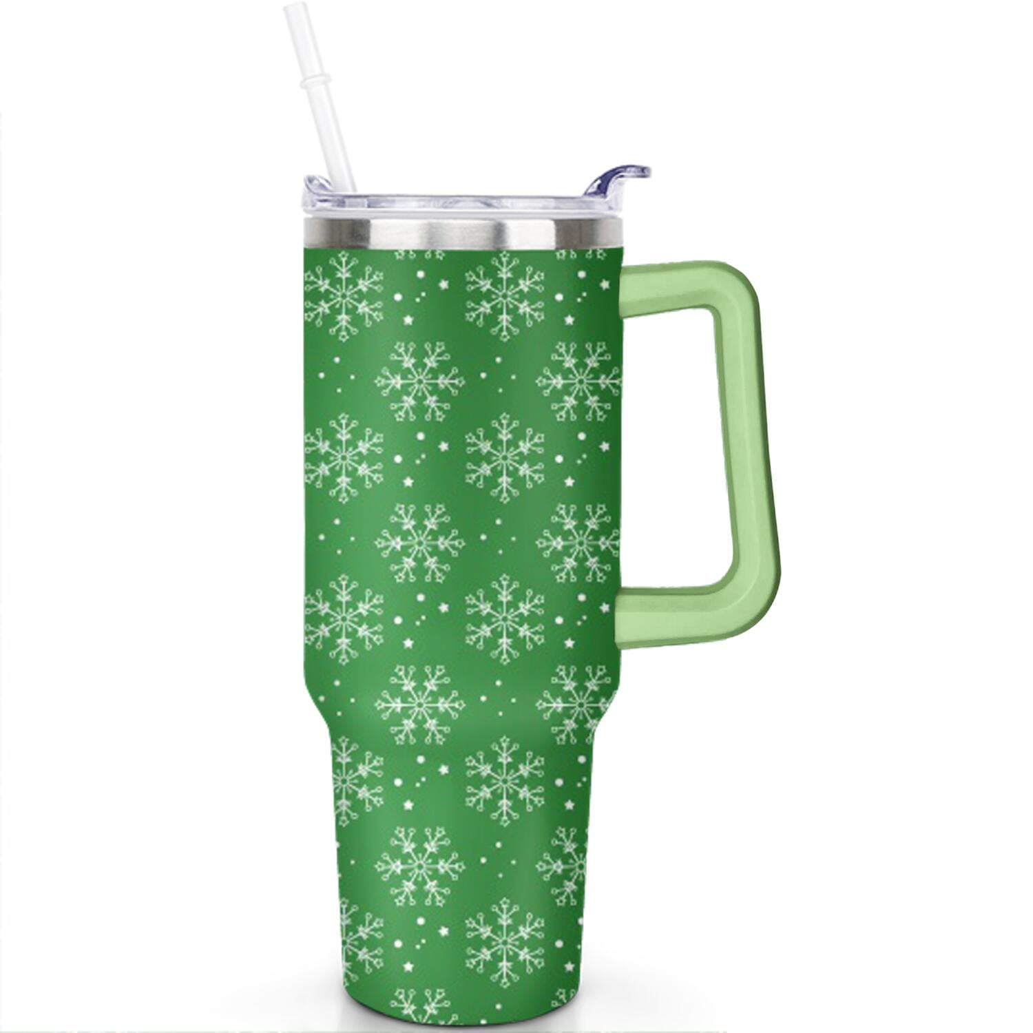 Christmas Gifts 40 oz Tumbler with Handle and Straw Lid,Cute Gifts for Women Winter Gnome Vacuum Insulated Leak Proof Tumbler,Holiday Accessories Stainless Steel Coffee Cup