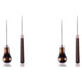 thumbnail image 2 of Wosthever Pack of 2 Awls Leathercraft Alloy Craft Sewing Manual Wood Handle Positioning Stitching Hole Maker Punching Tools Home uno 2Conjunto, 2 of 6