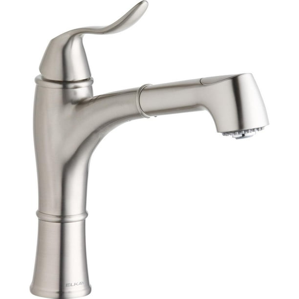 Elkay Explore Single Hole Kitchen Faucet with Pull-out Lever Handle