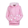 thumbnail image 1 of Fashion cat women hoodies (Pink, M, B), 1 of 11
