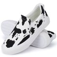 thumbnail image 5 of Womens Slip on Sneakers Comfortable Walking Shoes in Cow Pattern, 5 of 7
