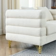 thumbnail image 4 of 81.5-inch Oversized Sectional , 5 White For Living Areas. Streamline Modern Style With Build. Solid Wood Frame, Robust Metal Legs. 3 Cushions, Foam Filler. Fast Shipping From Us Warehouse L-shaped, 4 of 5