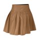 thumbnail image 4 of Falda plisada de cuero para mujer: color liso, poliéster elástico, diseño en línea A, para trabajo informal y ropa de fiesta, 4 of 7