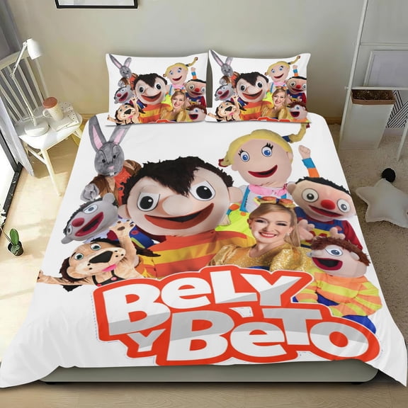 Bedding Set For Bely y Beto Comforter Cover Set Cute Duvet Cover Sets Super Soft Teens Bedding Set Kids Bedroom Gifts,1 Duvet Cover with 2 Pillowcases Twin 3 Piece