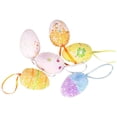 thumbnail image 2 of CoreLiving Easter Glitter Hanging Eggs, Colorful Tinsel Foam Easter Egg Ornaments, Spring Tree Decor for Home Party DIY Craft Decoration, 6 Count, 2 of 9