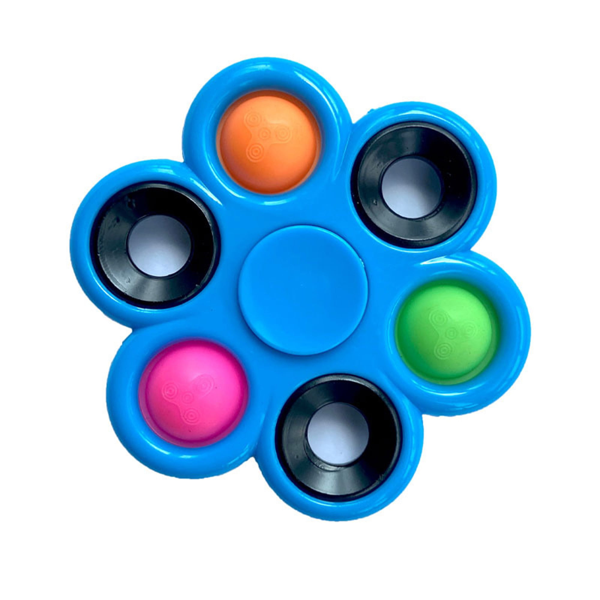 6Pcs Fidget Toys Set Sensory Stress Relief Spinner Simple Dimple Bubble Hand Toy 
