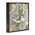 thumbnail image 2 of Stupell Industries Blushing White Magnolia Flower Abstract Floral over Gold Paintings Black Framed Art Print Wall Art, 17x30, by Carol Robinson, 2 of 5