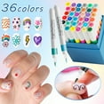 thumbnail image 3 of 36 Colors Nail Art Pens Set, 3D Nail Art Markers for Nail Art Kit, Nail Polish Markers Quick Dry Long Lasting, DIY Nail Design Nail Pens for Drawing Painting Dotting, 3 of 9