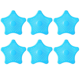 thumbnail image 1 of Desagüe de suelo de silicona para fregadero de cocina con pentagrama creativo de 6 piezas-azul MFZFUKR CPB-DE-WX514-5, 1 of 5