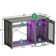 thumbnail image 4 of Aheaplus 55-75 Gallon Aquarium Stand with Power Outlets & LED Light, Reversible Fish Tank Stand with Cabinet for Fish Tank Accessories Storage, Heavy Duty Metal Frame, 880LBS Capacity, Gray Oak, 4 of 7