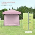 thumbnail image 4 of Gymax 10ft X 10ft Pop Up Tent Slant Leg Canopy W/ Roll-up Side Wall Pink, 4 of 10
