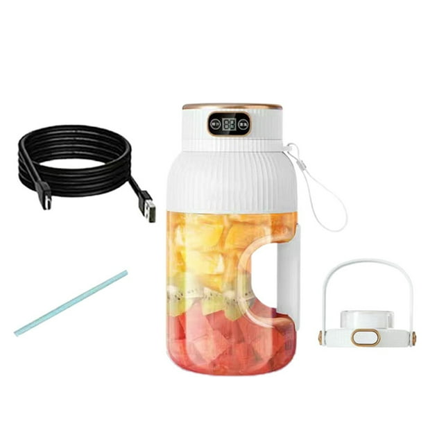Dsscvnef Multifunctional Portable Juicer Cup With Digital Display 2024 Portable Smoothie Portable USB Rechargeable Juice Cup
