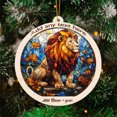 thumbnail image 3 of King Lion Stained Glass Suncatcher Ornament – Ornament Gift for Family, Friends, Men & Women, Christmas 2025 Keepsake, 3 of 6