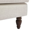thumbnail image 6 of Hassch Classic Vintage Accent Armchair in Cream Linen Upholstery, Single Sofa Chair w/ Rolled Armrests and Solid Rubber Wood Legs, Easy to Assemble, 6 of 7