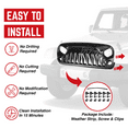 thumbnail image 4 of American Modified Grille Requin pour Modèles Jeep 2007 à 2018, Noir Mat, 4 of 11