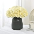 thumbnail image 3 of Silk Hydrangea Heads with Stems Artificial Flowers Heads for Home Wedding Decor,Pack of 10 (Sky Blue), 3 of 5