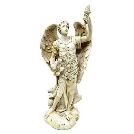 Saint Uriel Archangel Patron of Confirmation Ecology Wisdom Repentance Collectible Figurine Cherubim In Ivory Resin Finish