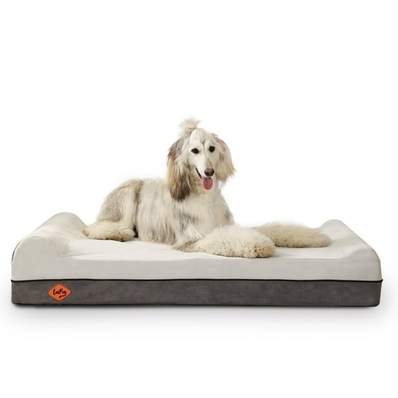 Laifug Extra Large Dog Bed with Orthopedic Memory Foam, Dog Pillow, Waterproof Liner & Washable Cover