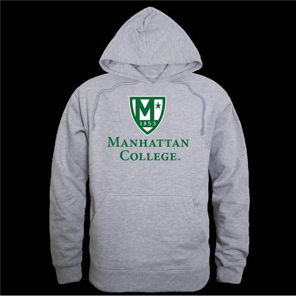 Manhattan College Jaspers Seal Hoodie, Heather Grey - Small