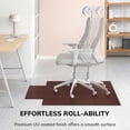 thumbnail image 5 of Anji Mountain 47" x 51" Bamboo Chair Mat for Carpet and Hard Floor, 12mm - Rectangular with Lip, Dark Cherry, 5 of 8