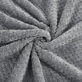 thumbnail image 5 of PiccoCasa Luxury Fleece Bed Blanket Woven Mesh Light Gray 66"x90", 5 of 8