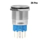 thumbnail image 5 of Interruptor De Botón De Cabeza De Anillo Plano 20 Piezas 22 Mm Tipo De Bloqueo Automático Cabeza De Anillo Plano Con Botón De Acero Inoxidable Ligero Switchblue OTVIAP Button Switch, 5 of 8
