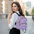thumbnail image 6 of Fashion Quilted Backpack for Women Lightweight Travel Daypack Casual Bag for Shopping Travel Cute Skulls and Bones M, 6 of 7