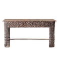 thumbnail image 2 of Antique Lintel And Spliced Column Rustic Console | Handcrafted Solid Wood Sofa Table | Distrssed Rustic Farmhouse Entryway Hall Table, 2 of 6