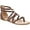 Brown, variant on Womens Zailie Gladiator Flat Sandals, Widths Available