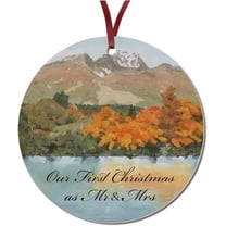 Christmas Wooden Hanging Sign 3" Our First Christmas As Mr Mrs Wooden Christmas Wreath Signs Christmas Door Decorations for Front Door Xmas Home Indoor Outdoor Farmhouse Wall Decor Colorful