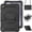 Black, variant on Clear Flexible Case With Rotating Stand And Pen Holder For Tablet Device 11 Inch