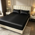 thumbnail image 4 of Fitted Sheet for Double Bed 78x86 Inch Non Slip Mattress Soft Breathable Polyester for Summer and Pets Pillowcase Not Included, 4 of 6