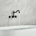 thumbnail image 2 of sumerain Wall Mount Bathtub Faucet Matte Black Tub Filler Vintage Leg clawfoot Tub Faucet, 2 of 9