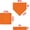 Orange, variant on All-in-One Baseball Base Set with Home Plate & Pitcher's Rubber, Non-Slip Rubber Bases for Backyard Games Training Teeball Kickball