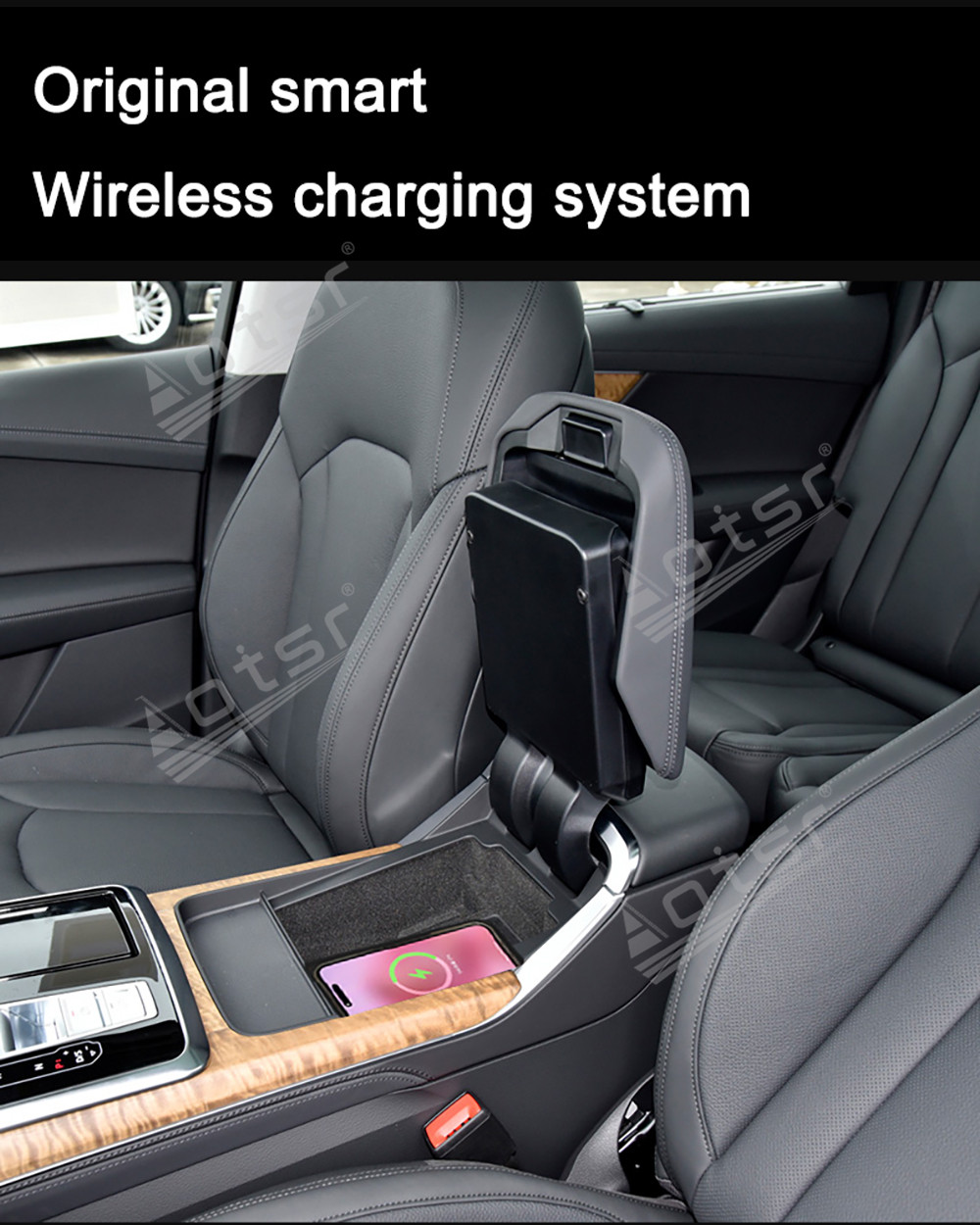 Aotsr AI car Auto wireless charger for Audi Q7 2020-2022 Intelligent Infrared Fast Wireless Charging