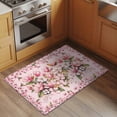 thumbnail image 2 of Entryway Rug 2'x3', Pink Orchid Small Rug for Kitchen Bathroom Door Mat Indoor Entrance, Spring Floral Flowers Leaves Botanical Non-Slip Area Rugs Floor Mats Carpet Front Door Rugs, 2 of 8