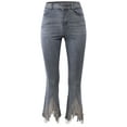 thumbnail image 1 of A2Y Women's Rhinestone Cropped Wide Leg High Rise Denim Jean Light Wash S, 1 of 1