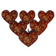 thumbnail image 1 of IBA Indianbeautifulart Boutons de Meubles Gravés Rouges, Lot de 10, 1 of 3